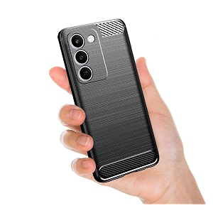 coverblack silicon hybrid matte rubber case a_rmor back cover compatible for realme p4 lite 5g - black