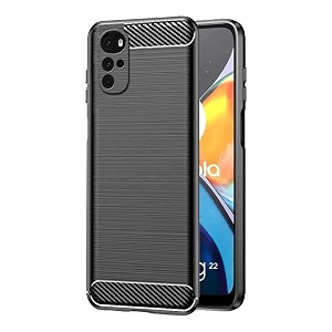 coverblack silicon hybrid matte rubber case a_rmor back cover compatible for motorola g22 4g - black