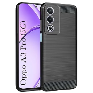 coverblack silicon hybrid matte rubber case back cover compatible model for oppo a3 pro 5g - black