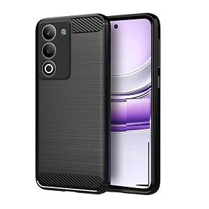 coverblack silicon hybrid matte rubber case matte finish back cover compatible for oppo a5 5g - black