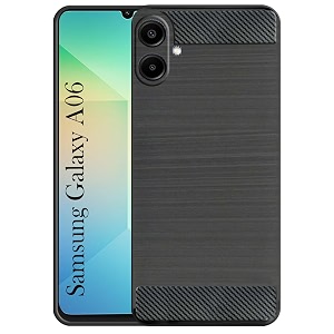 coverblack silicon hybrid matte rubber case back cover compatible model for samsung galaxy a06 4g - black