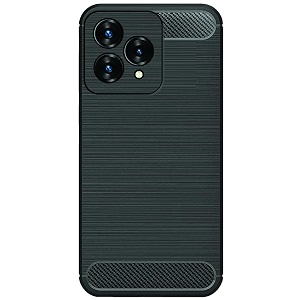 coverblack silicon hybrid matte rubber case back cover compatible model for lava blaze curve 5g - black