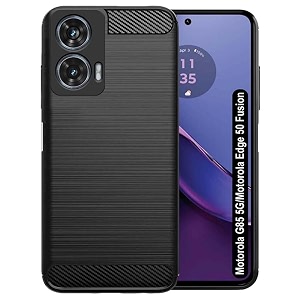 coverblack silicon hybrid matte rubber case back cover compatible model for motorola g85 5g - black
