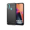 COVERBLACK Silicon Hybrid Matte Rubber Case Back Cover Compatible Model for Motorola Moto E40 - Black