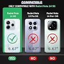 COVERBLACK Silicon Hybrid Matte Rubber Case Back Cover Compatible Model for REDMI Note 14 5G - Black