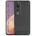 COVERBLACK Silicon Hybrid Matte Rubber Case Back Cover Compatible Model for Vivo V40 5G - Black