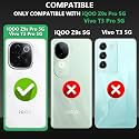 COVERBLACK Silicon Hybrid Matte Rubber Case Back Cover Compatible Model for Vivo T3 Pro 5G - Black