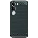COVERBLACK Silicon Hybrid Matte Rubber Case Matte Finish Back Cover Compatible for Vivo Y400 Pro 5G - Black