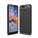 COVERBLACK Silicon Hybrid Matte Rubber Case Matte Finish Back Cover Compatible for Honor 7X - Black