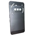 COVERBLACK Silicon Hybrid Matte Rubber Case Matte Finish Back Cover for Compatible Model with Nothing Phone (3a) - Black
