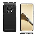 COVERBLACK Silicon Hybrid Matte Rubber Case Matte Finish Back Cover for Compatible Model with Realme 14 Pro Lite 5G - Black