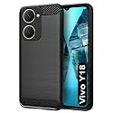 COVERBLACK Silicon Hybrid Matte Rubber Case Back Cover Compatible Model for Vivo Y28s 5G - Black