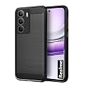 COVERBLACK Silicon Hybrid Matte Rubber Case A_rmor Back Cover Compatible for Realme P4x 5G - Black
