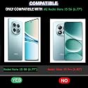 COVERBLACK Silicon Hybrid Matte Rubber Case A_rmor Back Cover Compatible for Redmi Note 15 5G (6.77") - Black