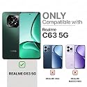COVERBLACK Silicon Hybrid Matte Rubber Case Back Cover Compatible Model for Realme Narzo C63 5G - Black