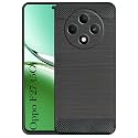 COVERBLACK Silicon Hybrid Matte Rubber Case Back Cover Compatible Model for Oppo F27 5G - Black