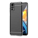 COVERBLACK Silicon Hybrid Matte Rubber Case A_rmor Back Cover Compatible for Motorola G22 4G - Black