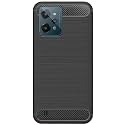 COVERBLACK Silicon Hybrid Matte Rubber Case Matte Finish Back Cover Compatible for Realme C31 - Black