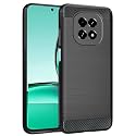 COVERBLACK Silicon Hybrid Matte Rubber Case A_rmor Back Cover Compatible for Realme 70 Turbo 5G - Black