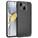 COVERBLACK Silicon Hybrid Matte Rubber Case Matte Finish Back Cover Compatible for Tecno POP 9 4G - Black
