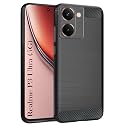 COVERBLACK Silicon Hybrid Matte Rubber Case Matte Finish Back Cover for Compatible Model with Realme P3 Ultra 5G - Black