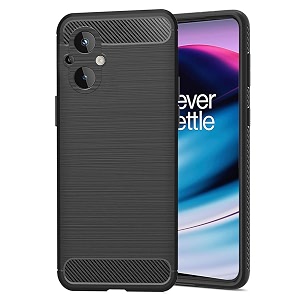 coverblack silicon matte carbon fibre matte finish brushes case back cover compatible for oppo cph2341  f21pro 5g - black