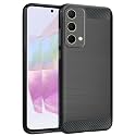 COVERBLACK Silicon Matte Carbon Fibre Matte Finish Brushes Case Back Cover Compatible for Realme RMX3360 / GT Master Edition - Black
