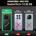 COVERBLACK Silicon Matte Carbon Fibre Matte Finish Brushes Case Back Cover Compatible for Mi Redmi Note 14SE 5G - Black