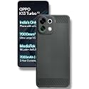 COVERBLACK Silicon Matte Carbon Fibre Matte Finish Brushes Case Back Cover Compatible for Oppo PLE110 / K13 Turbo Pro 5G - Black