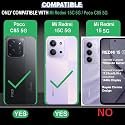 COVERBLACK Silicon Matte Carbon Fibre Matte Finish Brushes Case Back Cover Compatible for Poco C85 / Redmi 15c 5G - Black