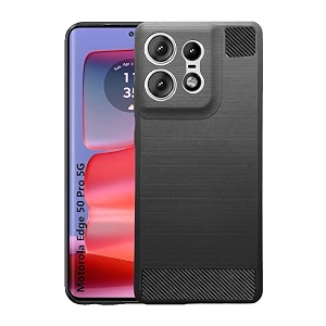 coverblack silicon matte rubber hybrid case back cover compatible model for motorola moto edge 50pro 5g - black