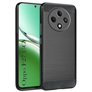 coverblack silicon matte rubber hybrid case back cover compatible model for oppo cph2637 oppo_f27 5g - black