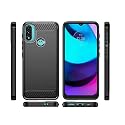 COVERBLACK Silicon Matte Rubber Hybrid Case Back Cover Compatible Model for Moto E30 / E20 / E40 - Black