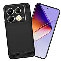 COVERBLACK Silicon Matte Rubber Hybrid Case Back Cover Compatible Model for Infinix X6852 / Note 40 5G - Black