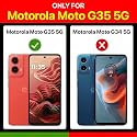 COVERBLACK Silicon Matte Rubber Hybrid Case Back Cover Compatible Model for Motorola Moto G35 5G - Black