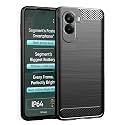 COVERBLACK Silicon Matte Rubber Hybrid Lining Case Back Cover Compatible for Poco c85x 5G (2026) - Black