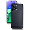 COVERBLACK Silicon Matte Rubber Hybrid Lining Case Back Cover Compatible for Vivo V2553 / Y21 /Vivo Y11 5G - Black