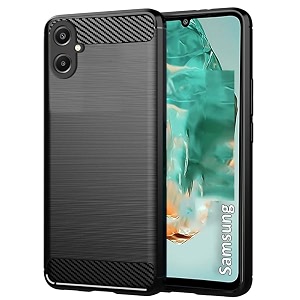 coverblack silicon matte rubber hybrid matte finish case back cover for compatible model with samsung f06  galaxy m06 5g - black