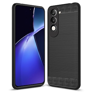 coverblack silicon matte rubber hybrid matte finish case back cover for compatible model with vivo_y04  vivo v2431  vivo_y19e - black