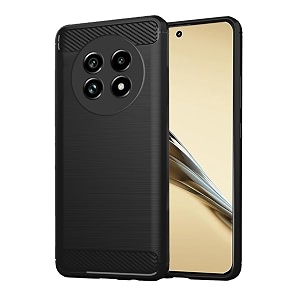 coverblack silicon matte rubber hybrid matte finish case back cover for compatible model with realme 13pro  realme 14prolite - black