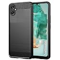 COVERBLACK Silicon Matte Rubber Hybrid Matte Finish Case Back Cover for Compatible Model with Samsung F06 / Galaxy M06 5G - Black