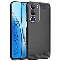 COVERBLACK Silicon Matte Rubber Hybrid Matte Finish Case Back Cover for Compatible Model with Vivo V2420 / Vivo_Y29 5G - Black