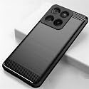 COVERBLACK Silicon Matte Rubber Hybrid Matte Finish Case Back Cover Compatible for Motorola Moto Edge 60 5G - Black