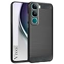 COVERBLACK Silicon Matte Rubber Hybrid Matte Finish Case Back Cover Compatible for Vivo V2439 / Y400 Pro 5G - Black