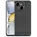 COVERBLACK Silicon Matte Rubber Hybrid Matte Finish Case Back Cover Compatible for Tecno KL4h / POP 9 4G - Black