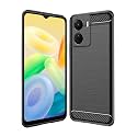 COVERBLACK Silicon Matte Rubber Hybrid Matte Finish Case Back Cover for Compatible Model with Vivo Y28s / Y18i / Y28E /Lite 5G - Black