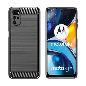 coverblack silicon matte rubber hybrid a_rmor case back cover compatible for motorola moto g22 4g - black