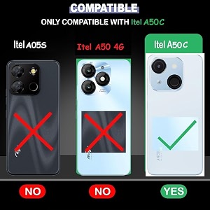 coverblack silicon matte rubber hybrid a_rmor case back cover compatible for itel a669l  itel a50c - black