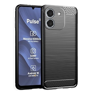coverblack silicon matte rubber hybrid a_rmor case back cover compatible for ai pulse_2 2026 - black
