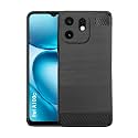 COVERBLACK Silicon Matte Rubber Hybrid A_rmor Case Back Cover Compatible for Itel A6611L / Zeno A100C - Black